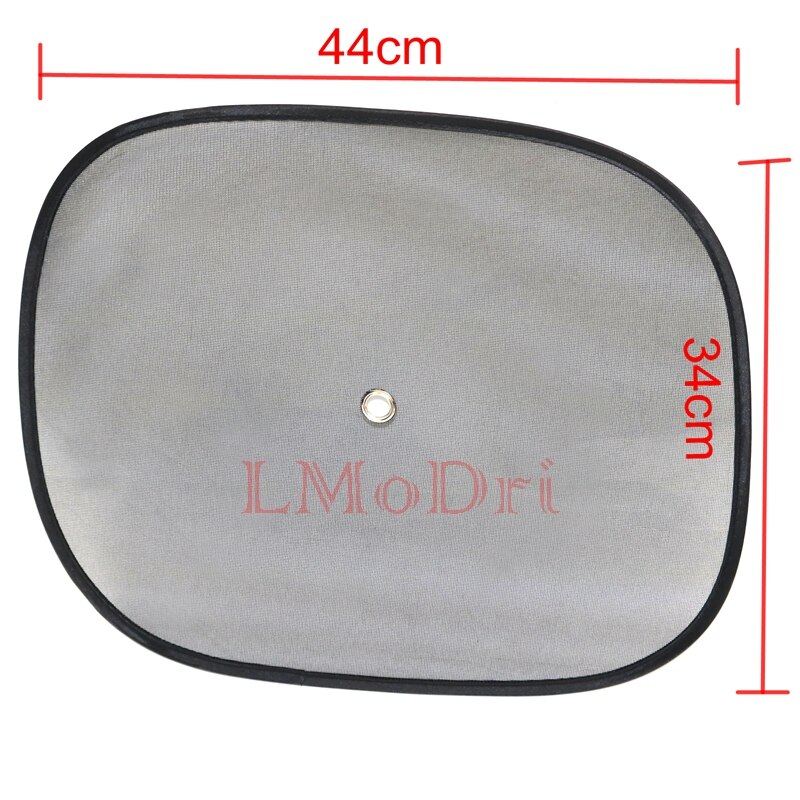 LMoDri 2 pièces voiture rideaux pare-soleil bloqueur noir UV maille pare-soleil pour fenêtre avant et arrière Auto style ventouse 44*34cm