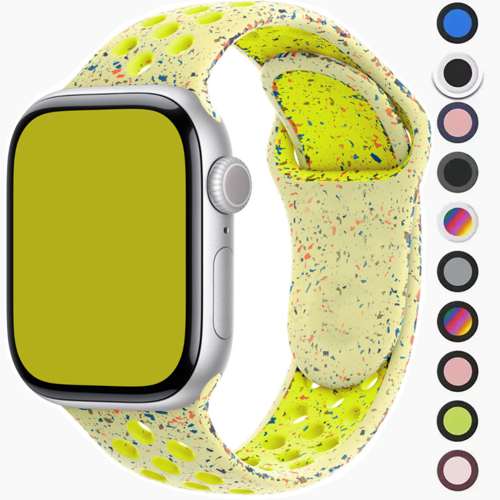 Pulseira de silicone original para apple watch 44mm 45mm 40mm 41mm 46 42mm, pulseira de borracha respirável iwatch series10 9 8 se 7 ultra 2 49mm