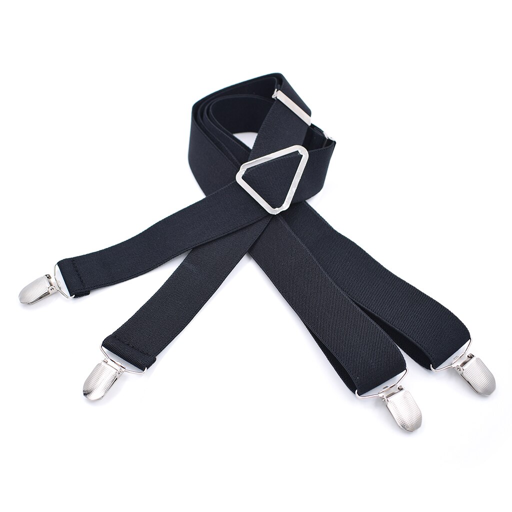 Mens Suspenders 3.5cm Wide X-Shape Heavy Duty Big Tall Adjustable Elastic Trouser Braces Wedding Party Event Husband Father