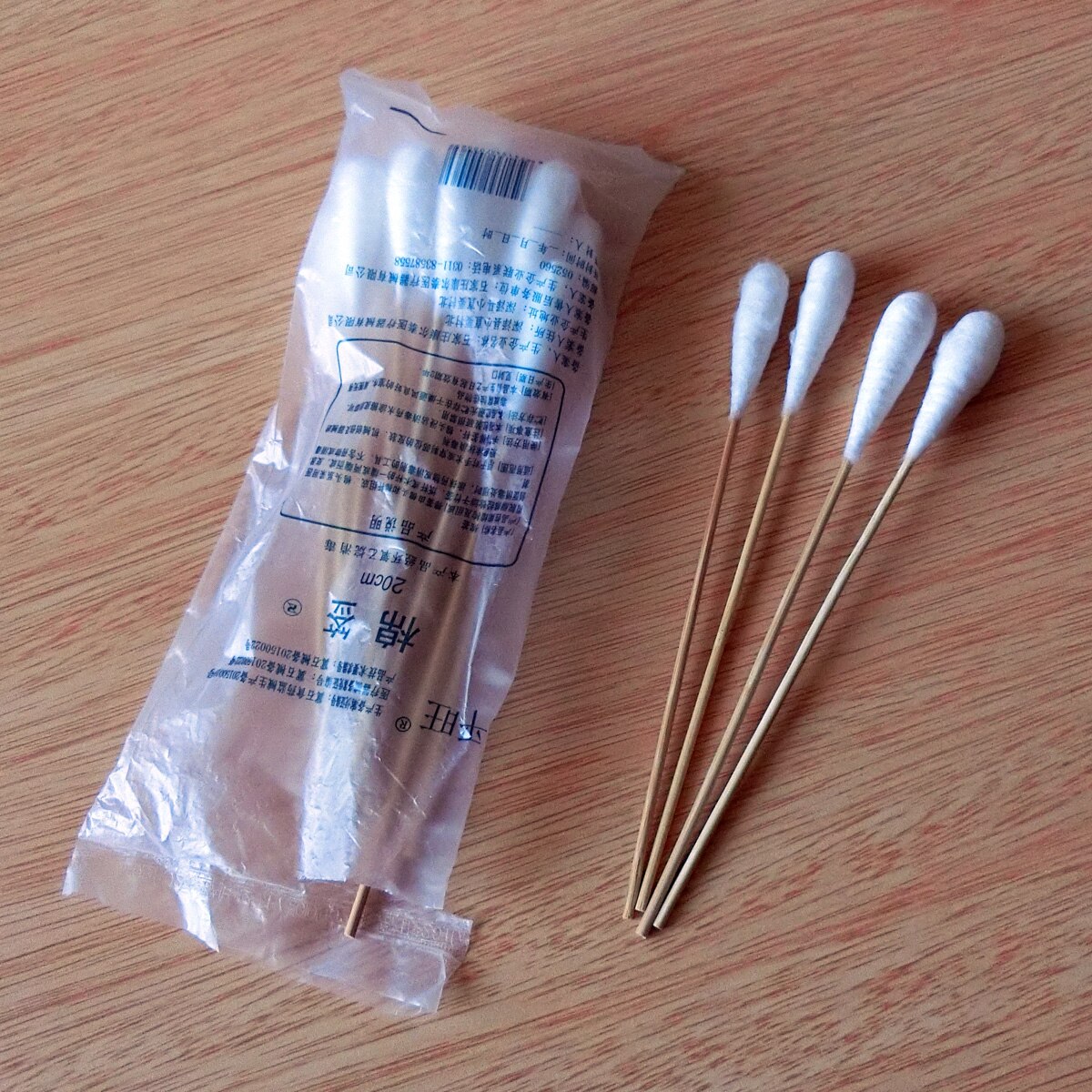 Coton-tige Extra Long pour maquillage, 20cm, , manche en bois, applicateur q-tip, , 20 pièces/paquet
