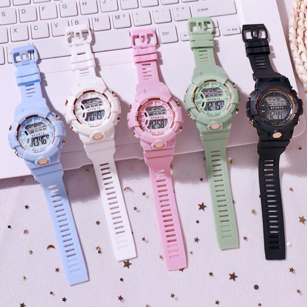 LED Digital Watch Women Sport Casual Electronic Female Clock Luxury Silicone Bracelet Wristwatch Strap Reloj Mujer