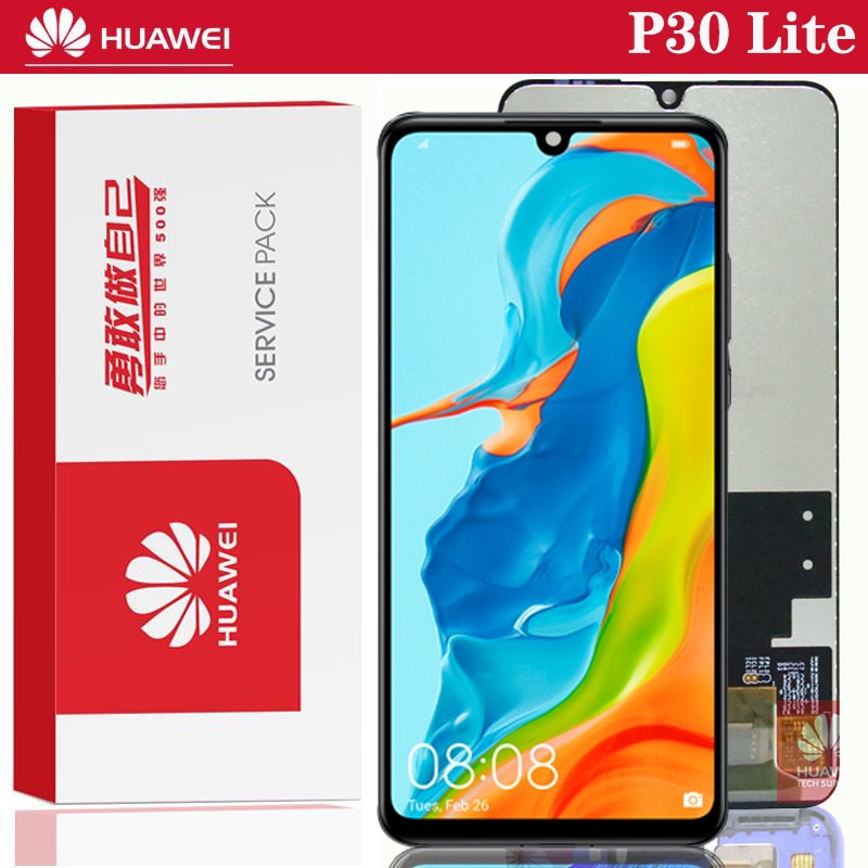 100% Original 6.15 ''IPS Display mit rahmen für Huawei P30 Lite Nova 4e LCD Touch Screen Digitizer MAR-LX1 LX2 AL01 Reparatur Teile