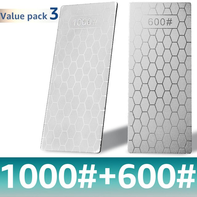 Diamant messenslijpsteen 400# 1000# 600#  messenslijpers ultradunne honingraatoppervlak wetsteen slijpsteen frees gereedschapsset: Omtrek 1000 600