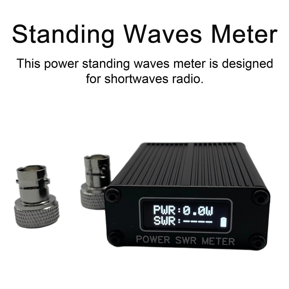 1.6MHz-30MHz 0.1W-11W QRP SWR Shortwave Standing Waves Meter SWR Shortwave Power Meter USB Firmware Upgrade with Screen Battery