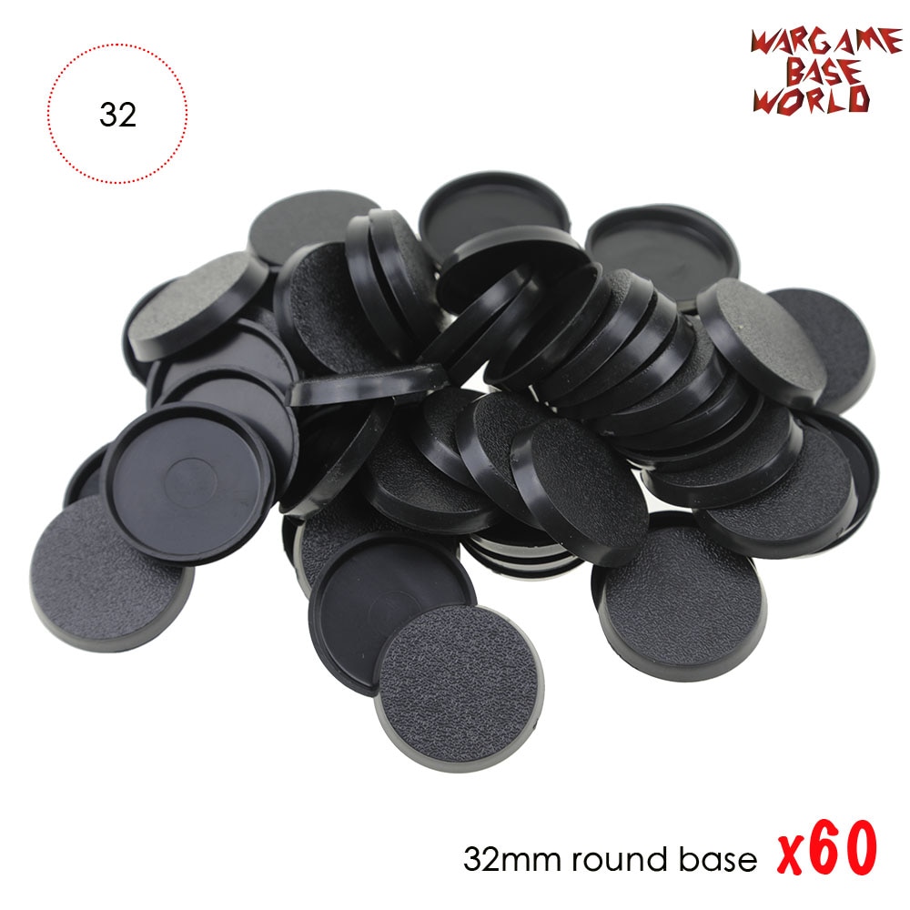 Lot-Of-60-32mm-Round-Bases-For-Games bases ronde plastic