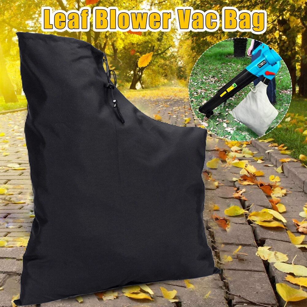 420D Oxford Garden Leaf Blower Zipper Vacuum Bag Lawn Yard Shredder Pouch Outdoor Yard Collapsible Contain Cleaning Tool
