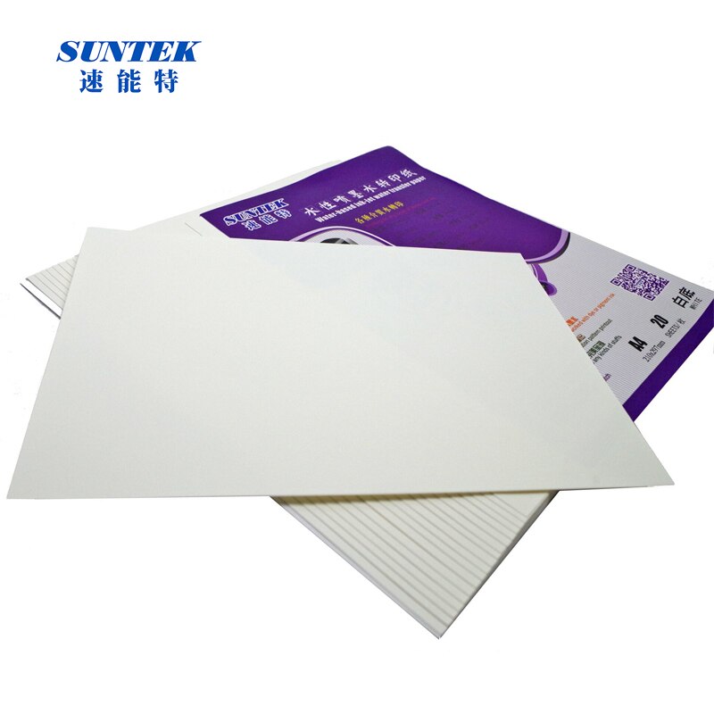 A4 Inkjet wit terug water transfer papier leeg voor DIY water slide decals x10 lakens blank decal papers