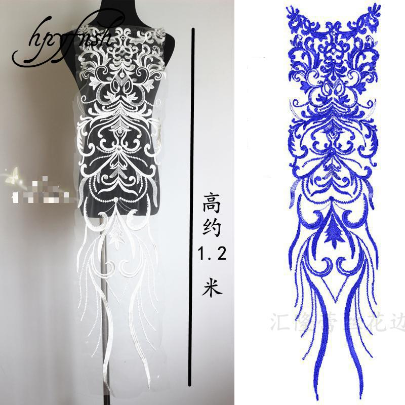 Surdimensionné dentelle broderie Calico robe de mariée dentelle tissu bricolage exquis vêtements accessoires