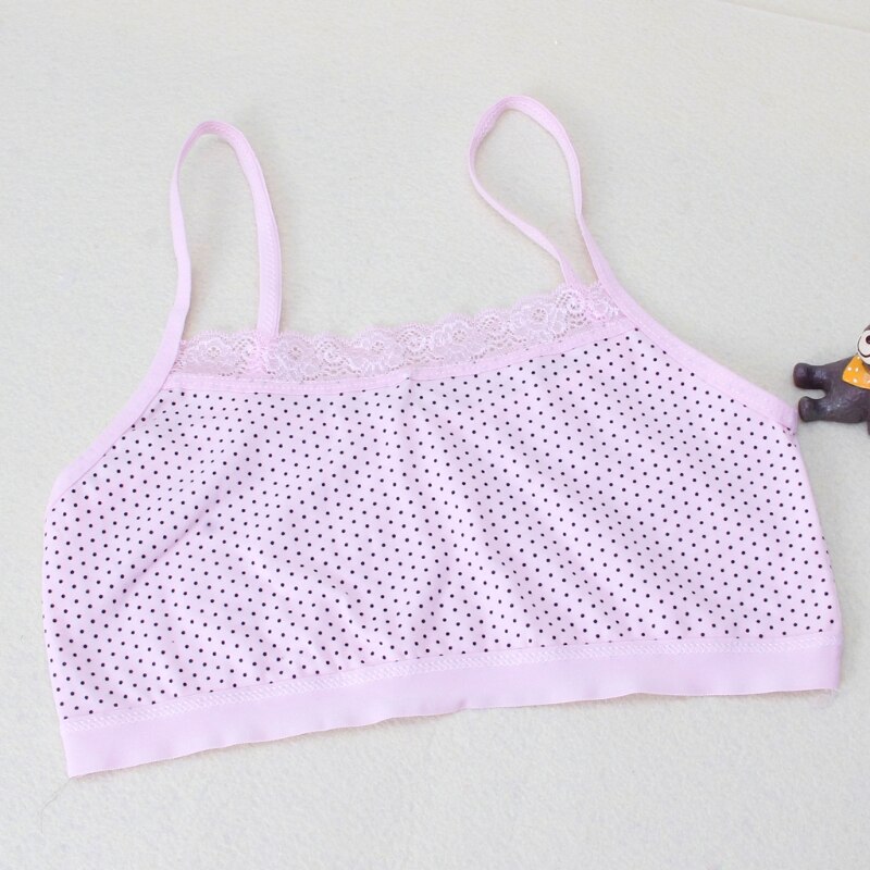 Young Girls Thin Training Lace Bra Soft Breathable Cotton Bra Teenage Underwear Children Bra For Kids Teens Puberty