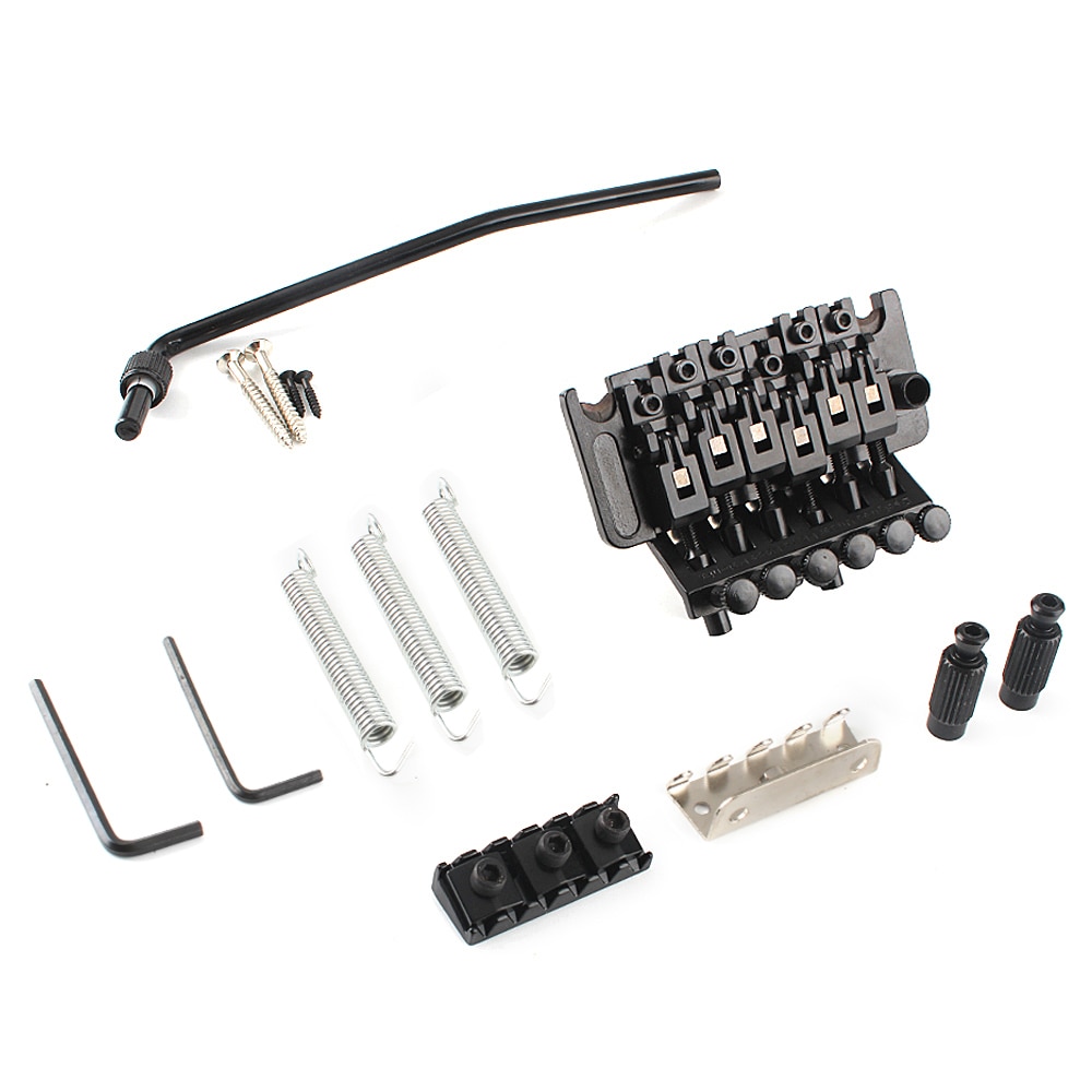 1 Set Black Duplex Tremolo System Electric Guitar Double Tremolo Bridge System For Floyd Rose Lic I/banez