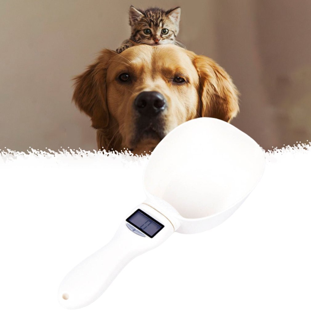 250ML Pet Food Scale Cup For Dog Cat Feeding Bowl Kitchen Scale Spoon Measuring Scoop Cup Portable With Led Display