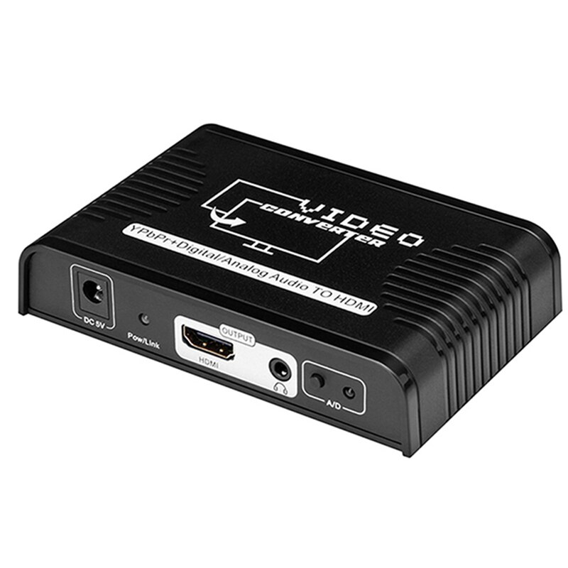 5 rca ypbpr komponent til hdmi/wii /ps3/ps4// hdtv video o omformer adapter med strømadapter -eu plugg