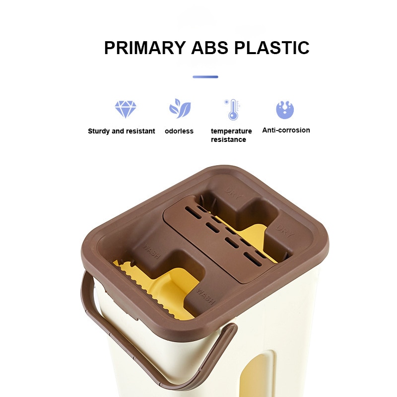 Mopa escurridor cubo con 2 uds fregona cojines 360 ° de cabeza giratoria fácil mopa plana limpiadora y cubos de Handwash libre mojado piso seco