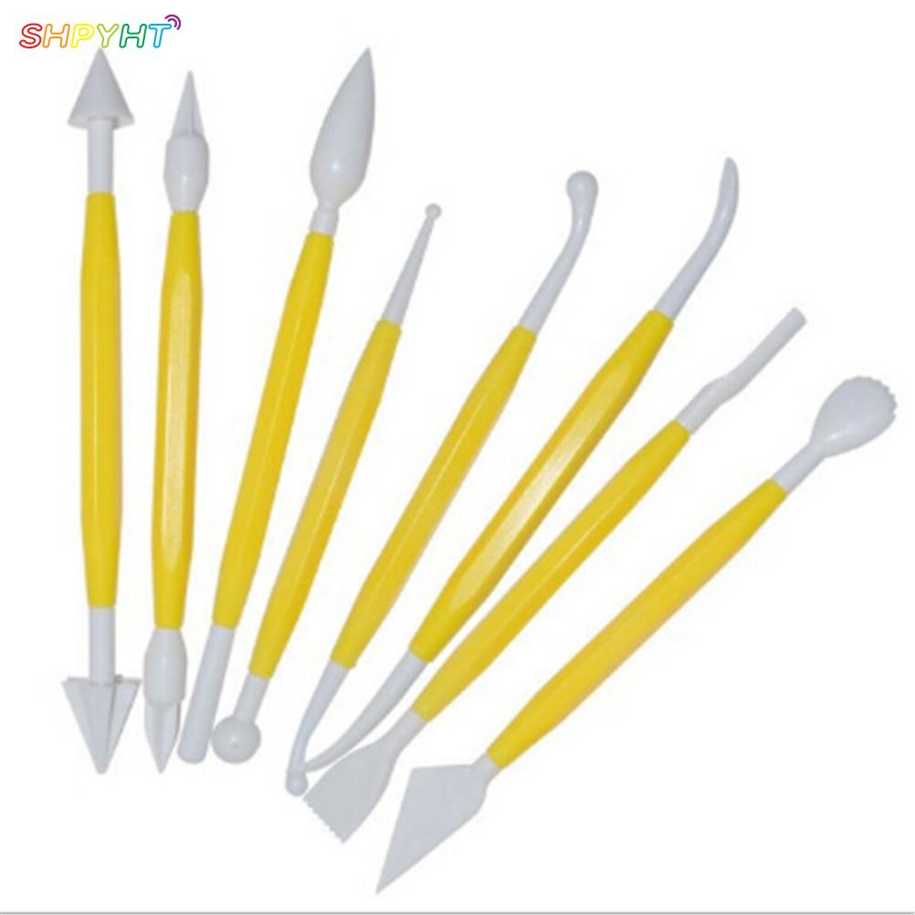 8 Stks/set Plastic Klei Beeldhouwen Set Polyform Sculpey Gereedschap Set Voor Vormgeven Klei Playdough Gereedschap Polymeer Klei Gereedschap