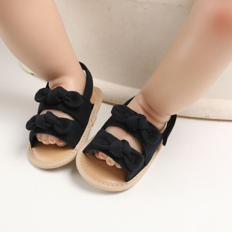 Baby Baby Meisje Zachte Zool Sandalen Schoenen 0-12Month Peuter Zomer Schoenen Boog-Knoop Sandaal