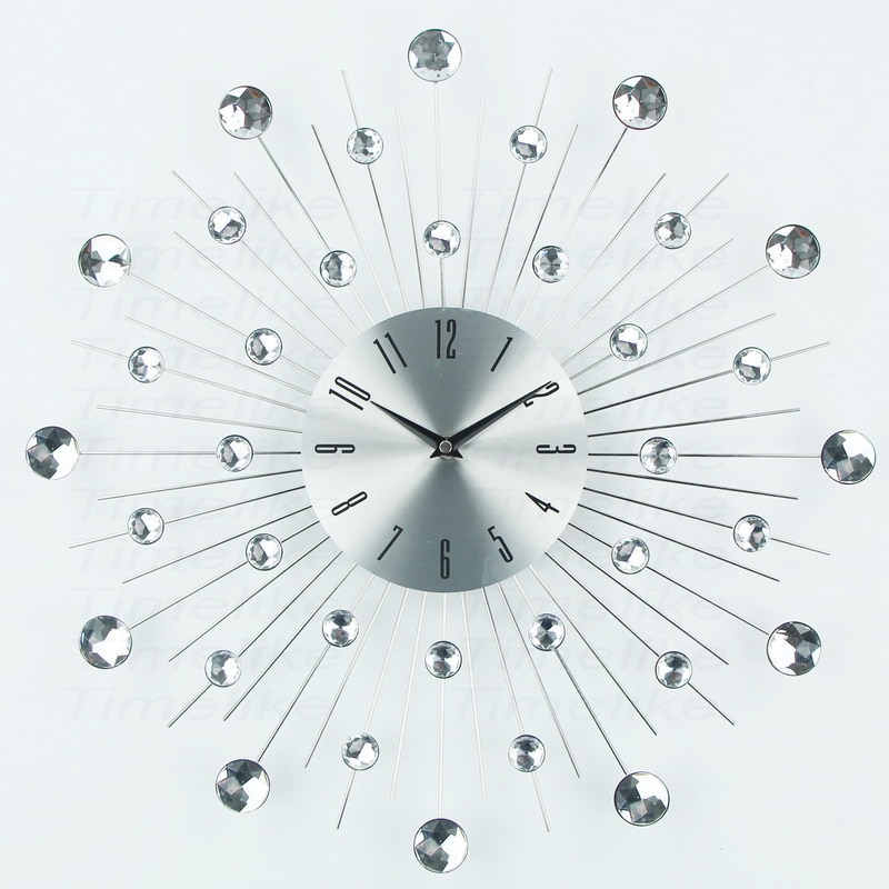 Arrivals Metal Wall Clocks Diamond Large Wall Clock Modern Abstract Home Decor For Living Room