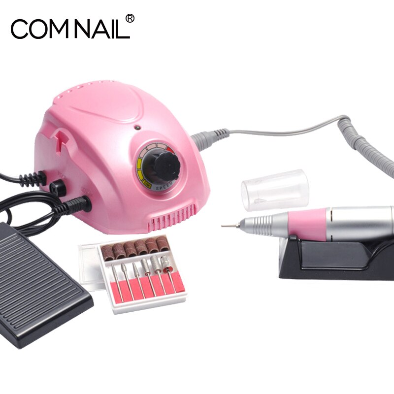 Nail File Boor Machine Set Kit Met 6 Basic Boren Manicure Pedicure Nail Polijsten Nail Master Uit Russische magazijn: Pink