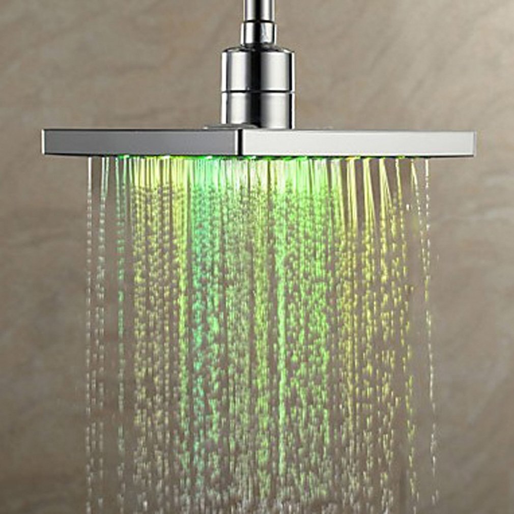 led shower head bathroom accessories heads douche rainfall set regaderas shower light home improvement lamp ups