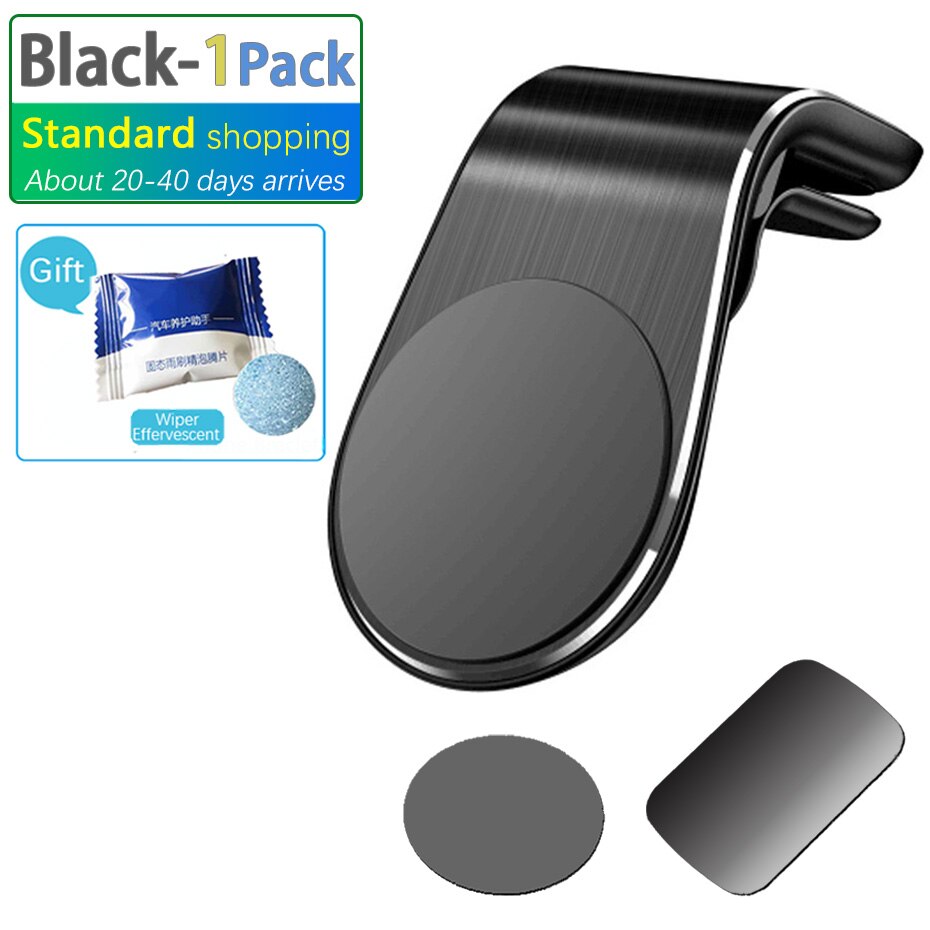 Leeioo bilholder til telefon i bil mobil support magnetisk telefonholder til tablets og smartphones suporte telefone: Sort 1 stk-standard