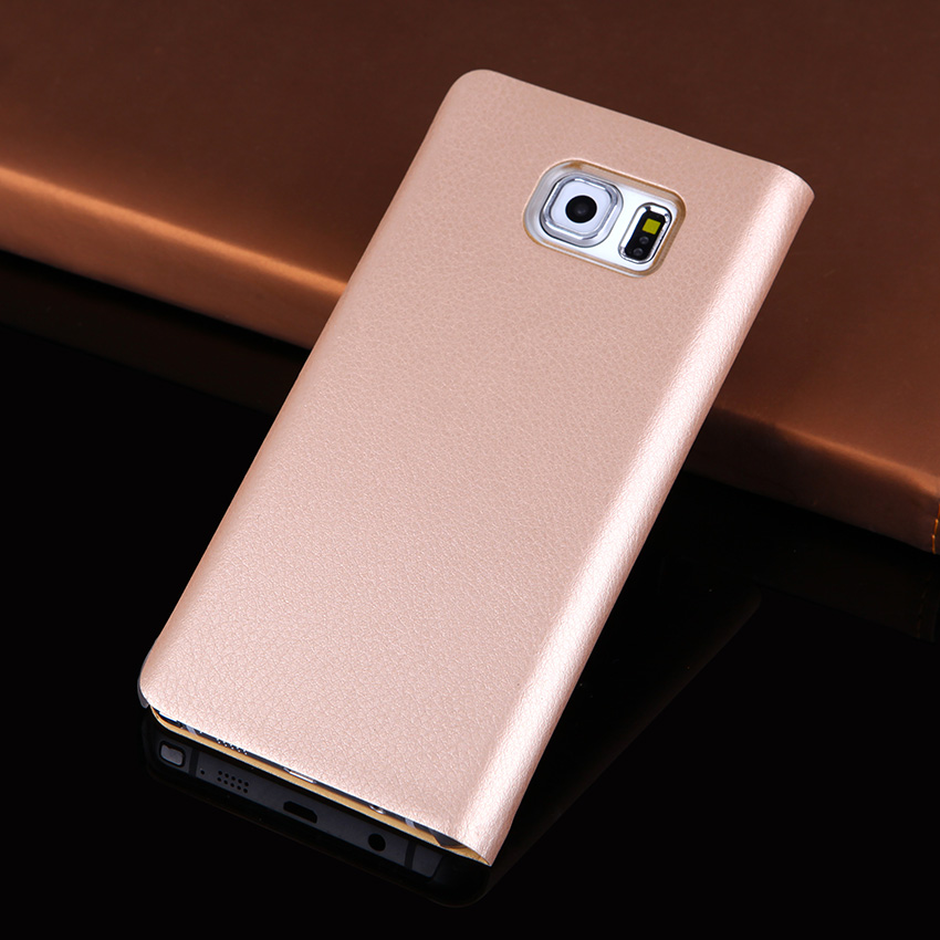 Flip Cover Leather Case Slim Window View Shockproof Bag Cell Phone Carrying Cases Mask For Samsung Note 5 Note5 N920 N920F N920H