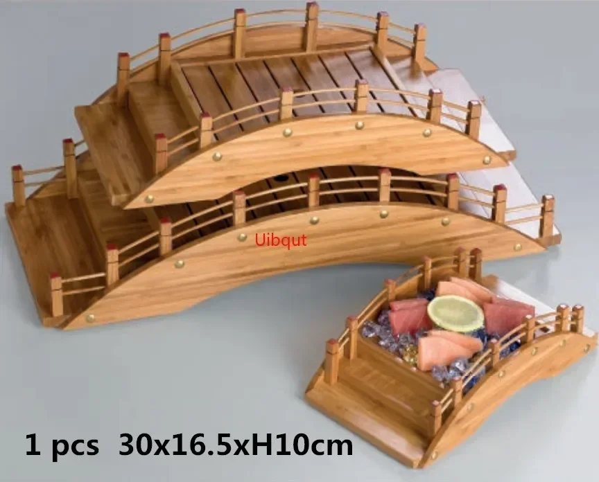 Cuisine japonaise en bois, pont à Sushi, bateaux, pin , assiette à Sushi Sashimi, plateau, vaisselle à Sushi, ornement de décoration: Or