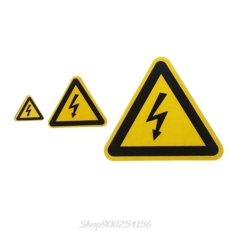 Warning Sticker Adhesive Labels Electrical Shock Hazard Danger Notice Safety 25mm 50mm 100cm PVC Waterproof S19 20