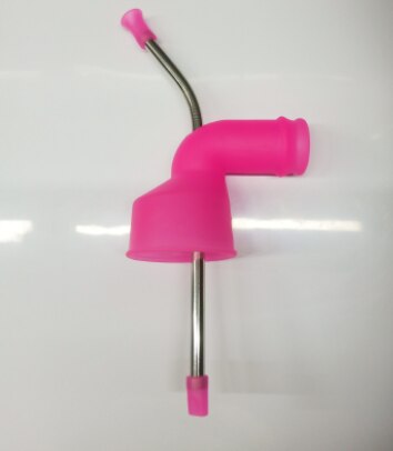 1PC piwo Snorkel słomy piwo Bong lejek Slammer podwójne Snorkel picia na piwo do baru narzędzia festiwale Party dozownik Y1F5: B-pink