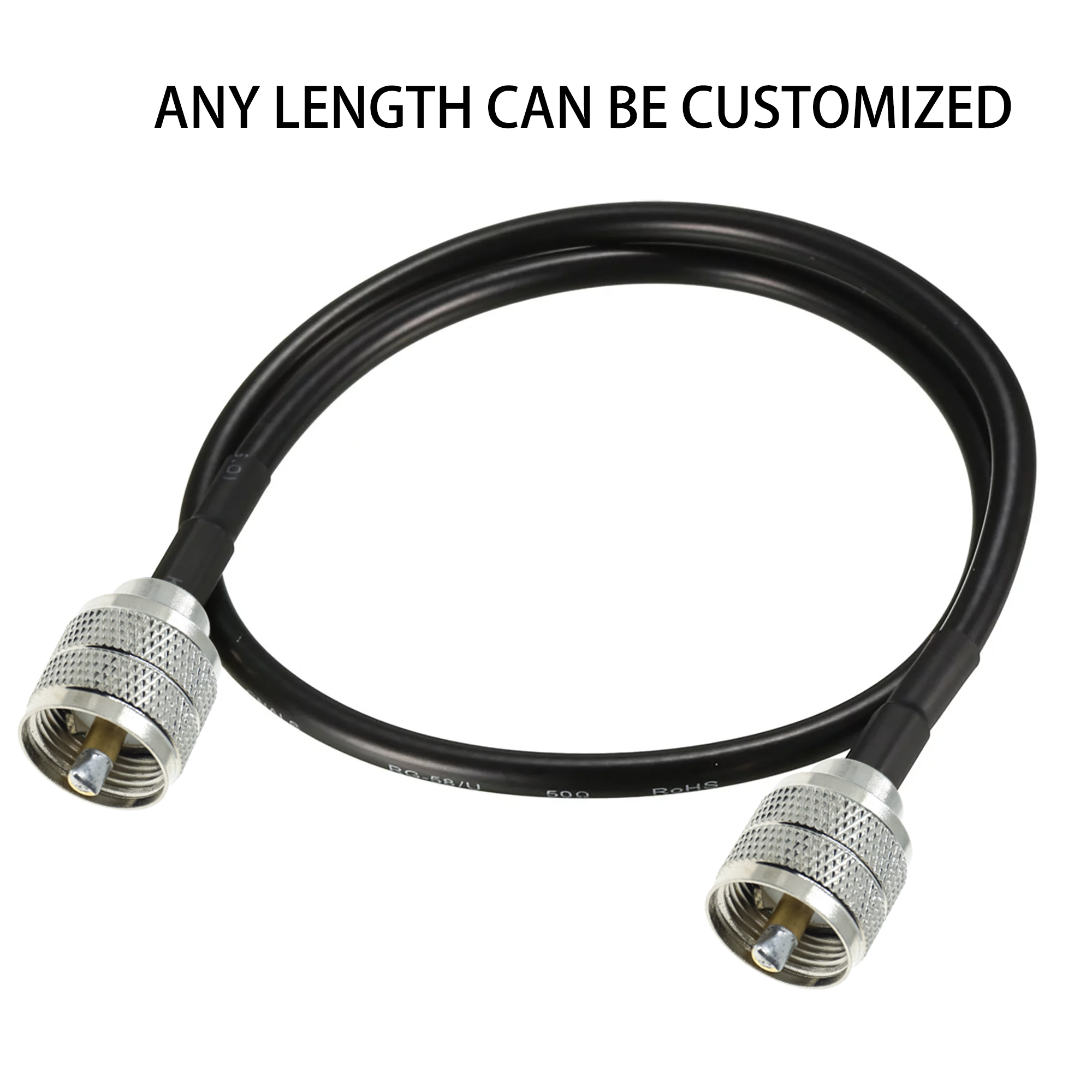 UHF Male Connector To UHF Male Connector PL259 PL-259 Plug CONNECTOR RF Pigtail Jumper RG58 Cable
