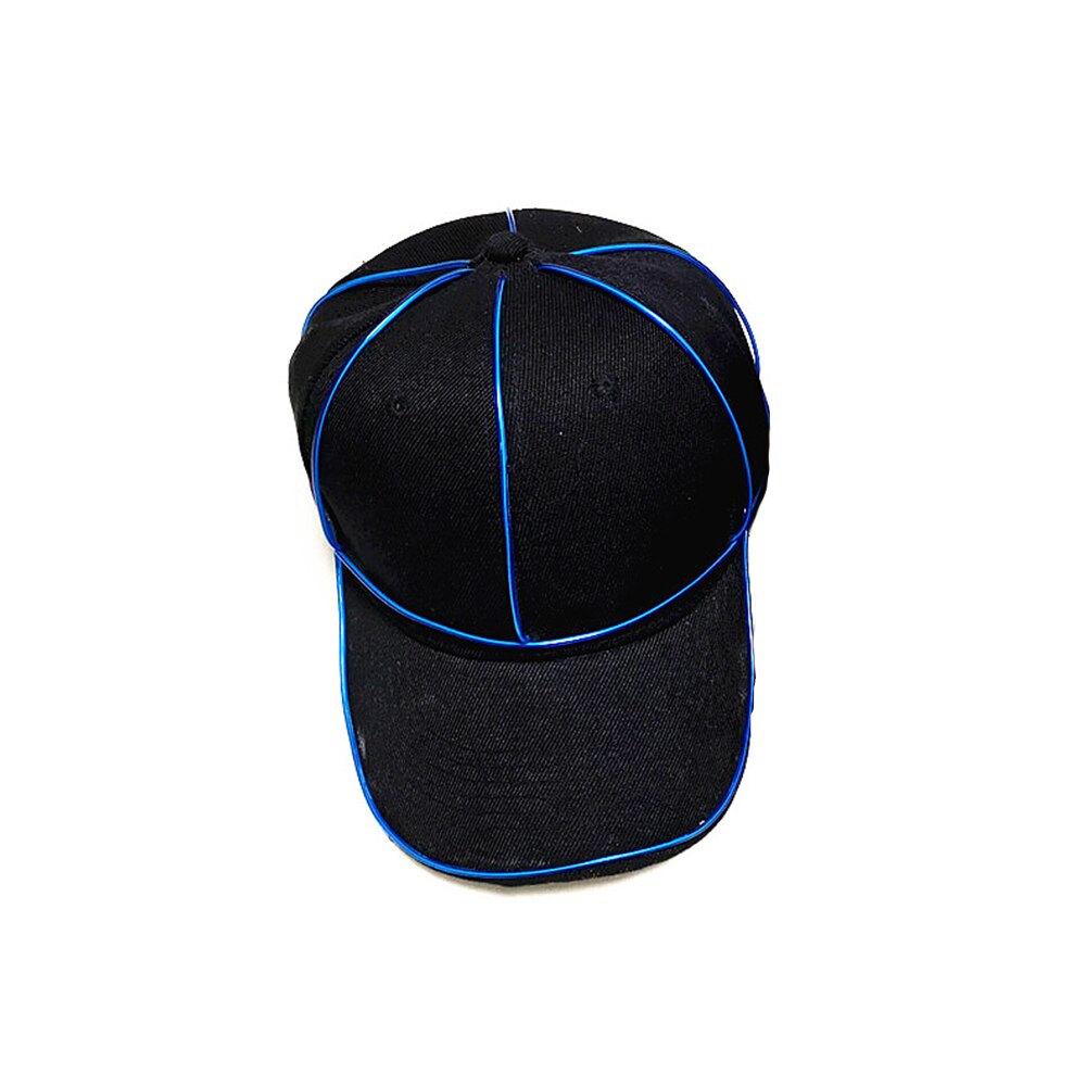 Brilho Chapéu Legal LEVOU o Chapéu Do Partido Cap Luminosa Neon Traje Do Partido DJ Fluorescente do DIODO EMISSOR de Luz BAR Performances de Dança Festa de Carnaval adereços: Azul