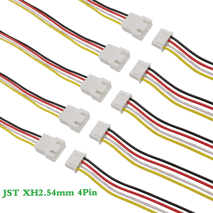 Conector JST Micro XH2.54 3 pines 4 pines conector de Cable paso 2,54mm 26AWG 20CM 3/4P adaptador de Cable de enchufe macho hembra