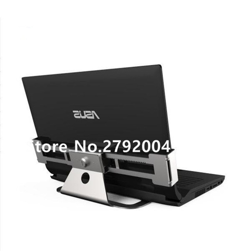 Metallic Stretch Laptop Security Display Stand Notebook Computer Bureau Mount Anti-Diefstal Slot Voor Allerlei Laptop Met toetsen