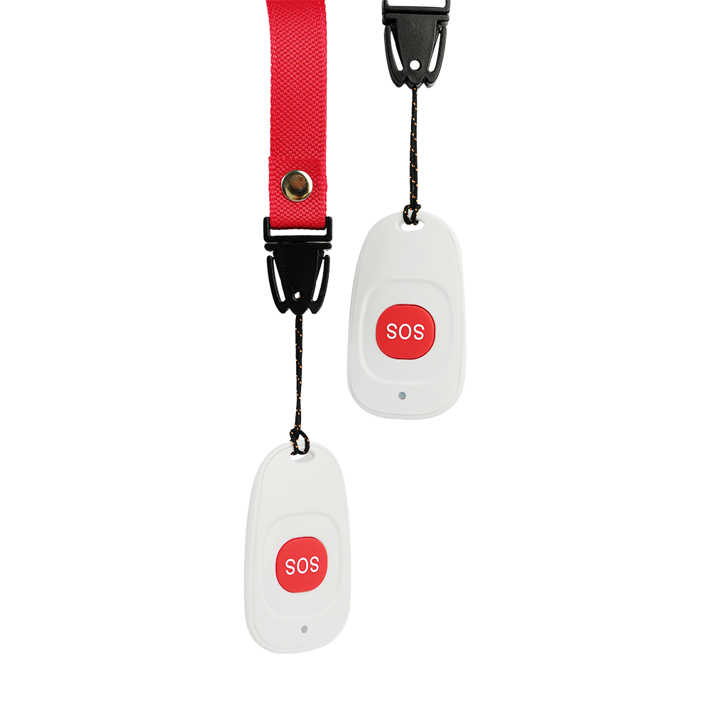 Topvico SOS Panic Button RF 433mhz Emergency Button Elderly Alarm Keychain Controller Old People GSM WIFI Home Alarm System: WHITE