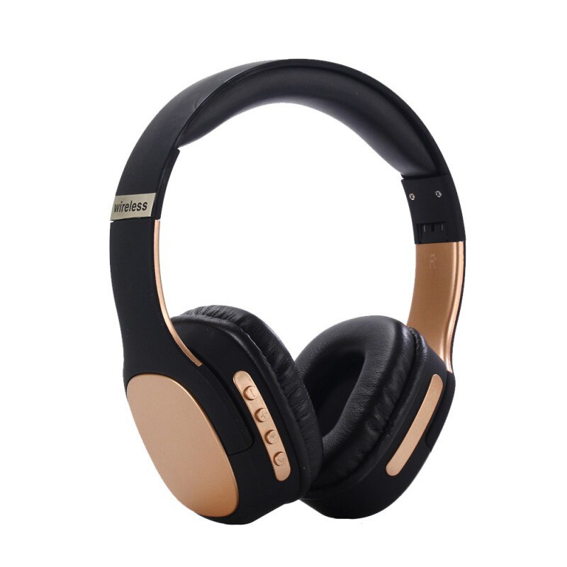 MH3 Wireless Bluetooth Headphones Stereo Headset Gaming Earphones with Microphone for Phone Pad PC Laptop: gold