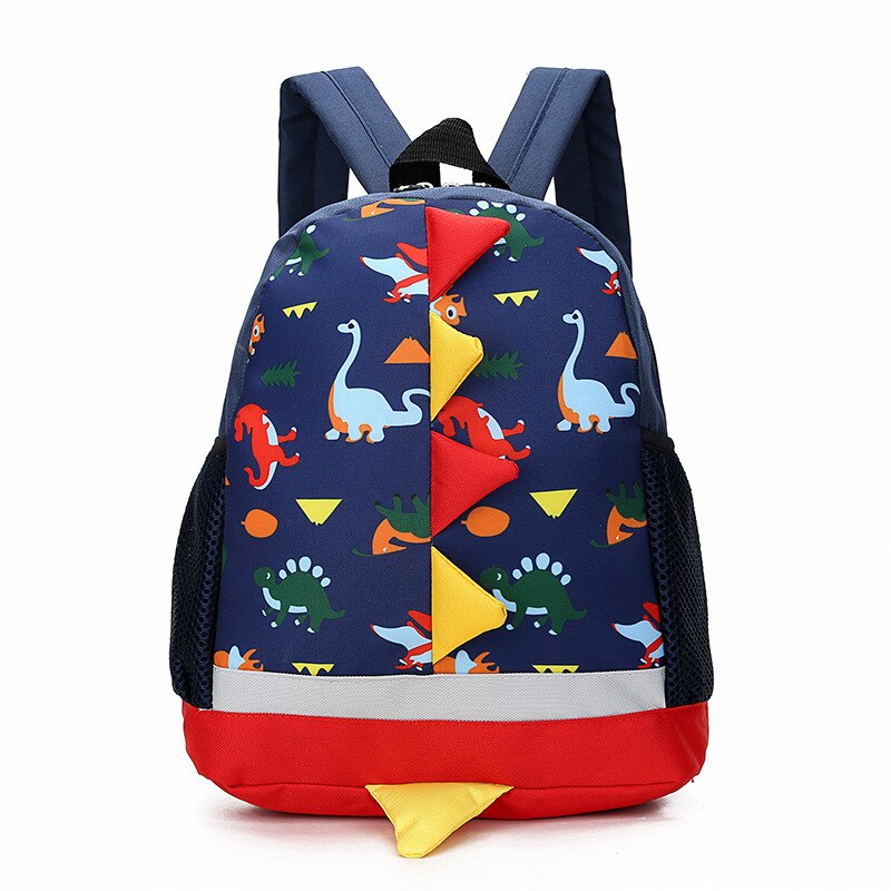 3-4-6 Jaar Oude Kinderen Tas Leuke Cartoon Dinosaurus Kids Tassen Kleuterschool Voorschoolse Rugzak Voor Jongens Meisjes baby Schooltassen: dark blue