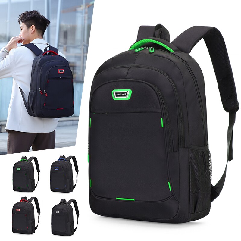 Nylon vanntett bagpack stor kapasitet herre laptop ryggsekk multifunksjon datamaskin bag casual ungdoms skolesekk