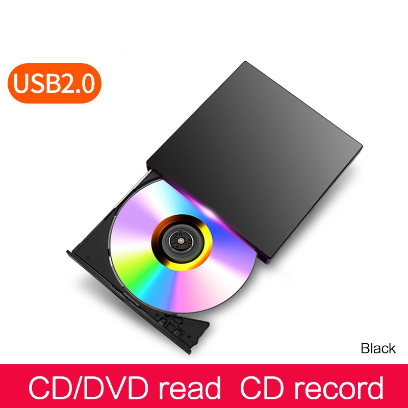 Lecteur optique externe Slim USB type-c RW pour CD, DVD, enregistreur, graveur pour ordinateur de bureau, portable, Mac: A