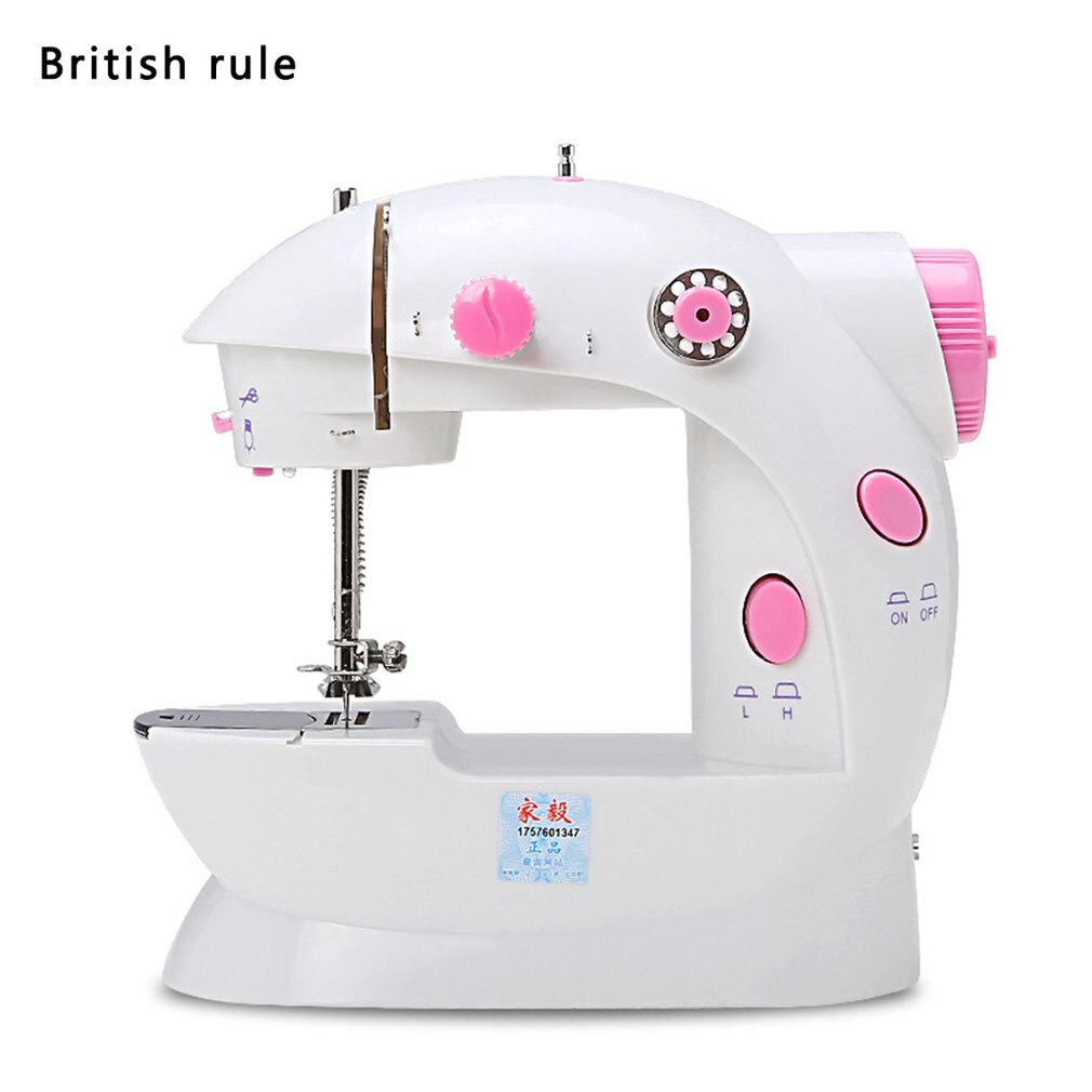 Practical Electric Sweing Tailor Small Household Electric Mini Multifunction Portable Sewing Machine: Red