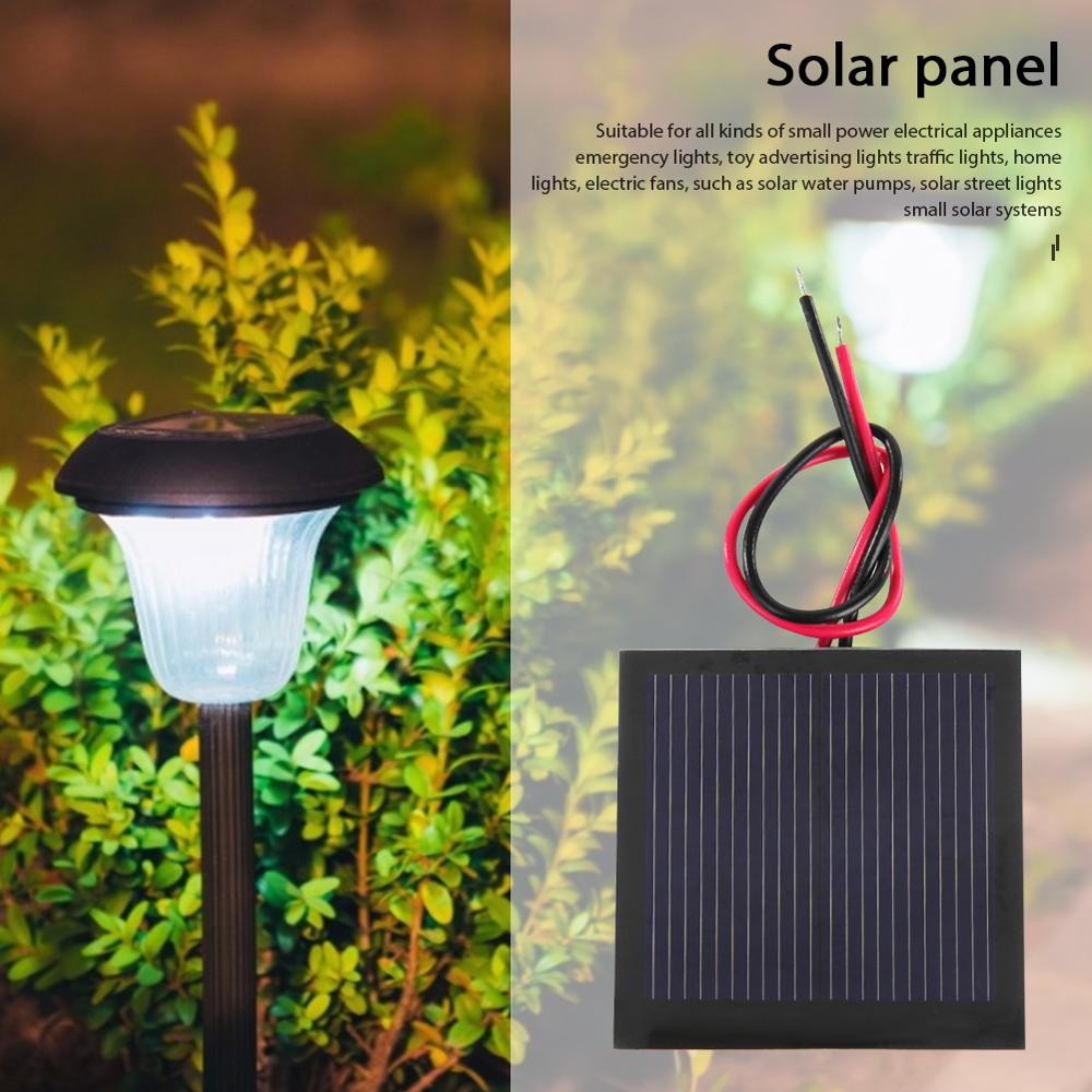 1V 200mA Mini Solar Panel Battery Polycrystalline Silicon Solar Cell +Cable/Wire 40x40mm 0.2W DIY for Solar Toy