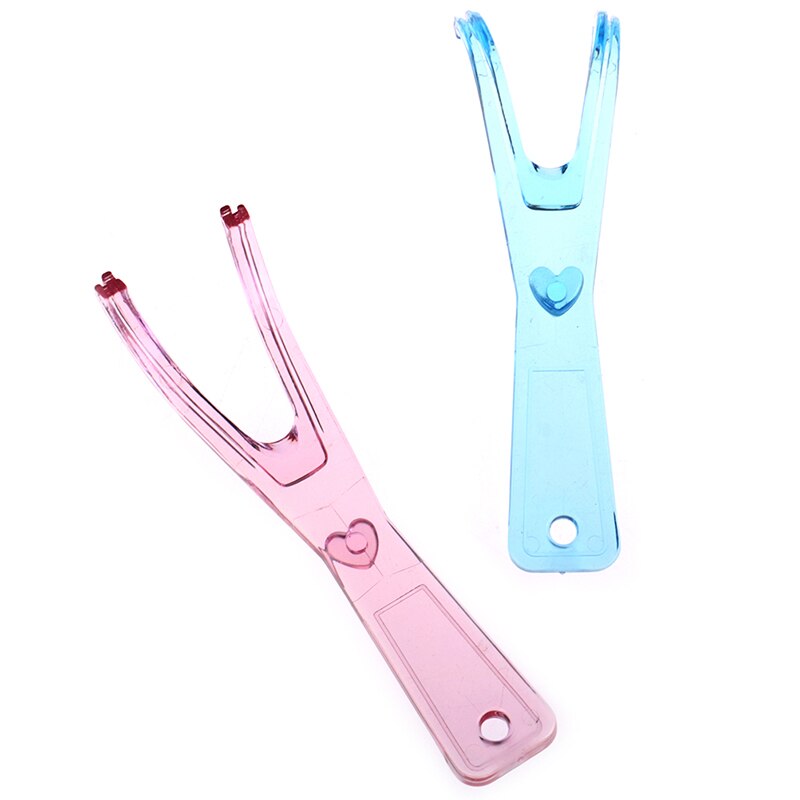 1Pc Dental Floss Holder Aid Oral Picks Teeth Care Interdental Convenient Durable Teeth Cleaning Random color