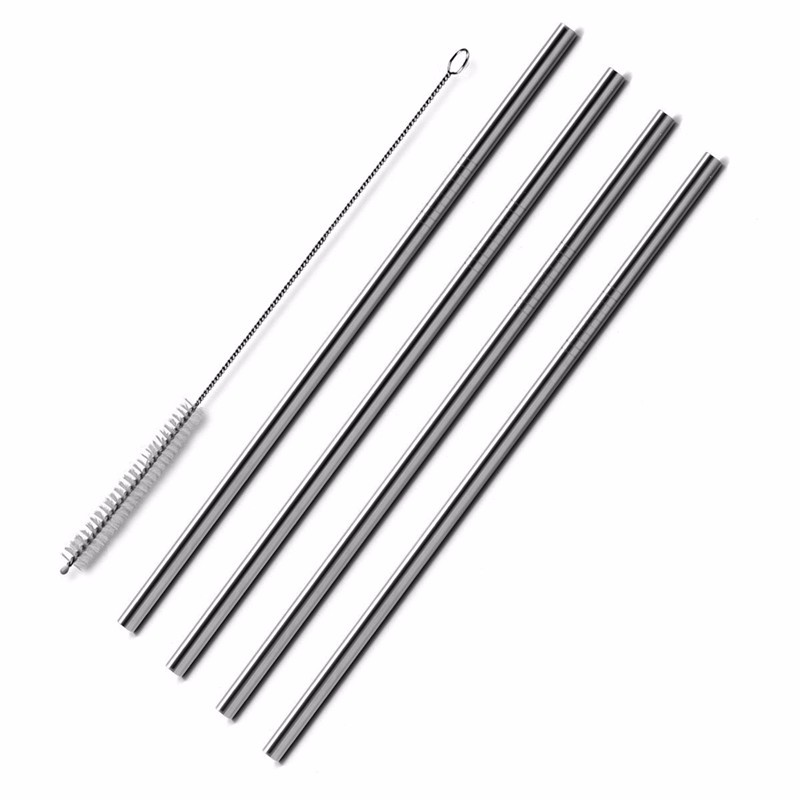 Pajita de acero inoxidable reutilizable, pajitas rectas y curvas, de más tamaño, 30oz y 20oz