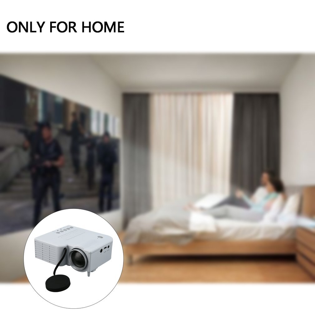 Uc28b mini portátil led projetor 1080p cinema em casa cinema usb tf cartão de entrada mini beamer