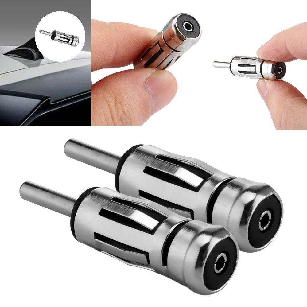 Car Vehicles Radio Stereo ISO To Din Aerial Antenna Mast Adapter Connector Plug Car Stying for ford chevrolet nissan peugeot