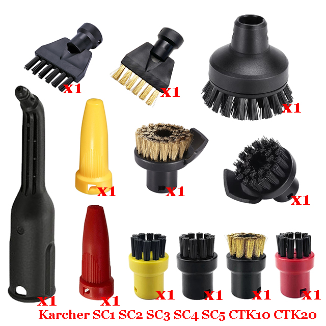 Para Karcher aspiradora de vapor máquina SC1 SC2 SC3 SC4 SC5 SC7 CTK10 CTK20 piezas cabezal de cepillo accesorios de boquilla potente