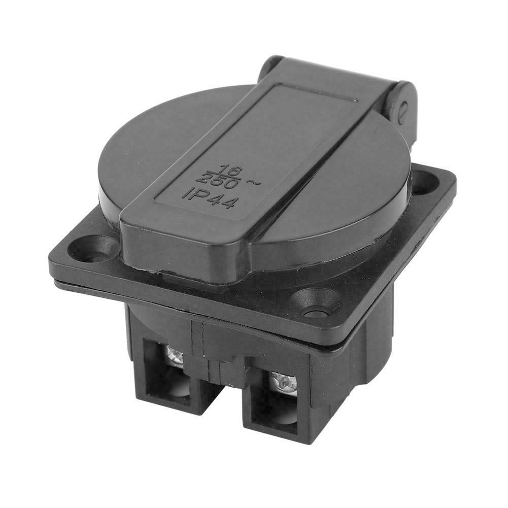 250V 16A Portable Change Repair Accessories Industrial Replacement Part 2.6x2x1.6inch German Style Generator Socket Waterproof