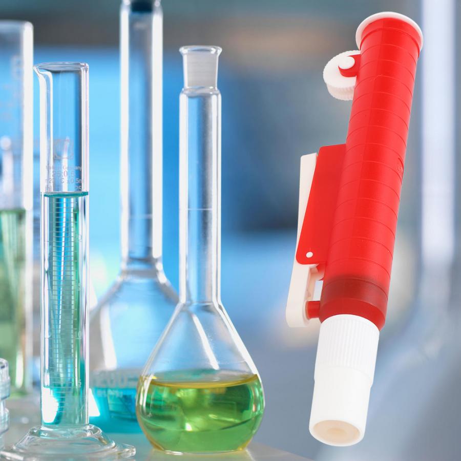 1pcs Pipette Pump Filler for Disposable Plastic and Glass Pipettes 25ml Red