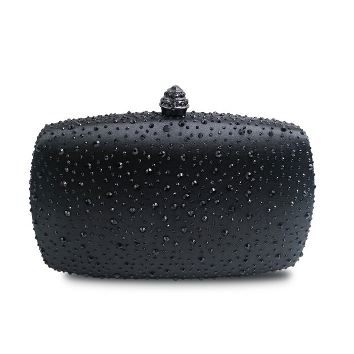 Vrouwen Royal Blue Harde Box Clutch Avondtassen Met Sparkle Crystal Diamonds Voor Dames Harde Koppelingen Doos Crystal Avond tas: Black Crystal