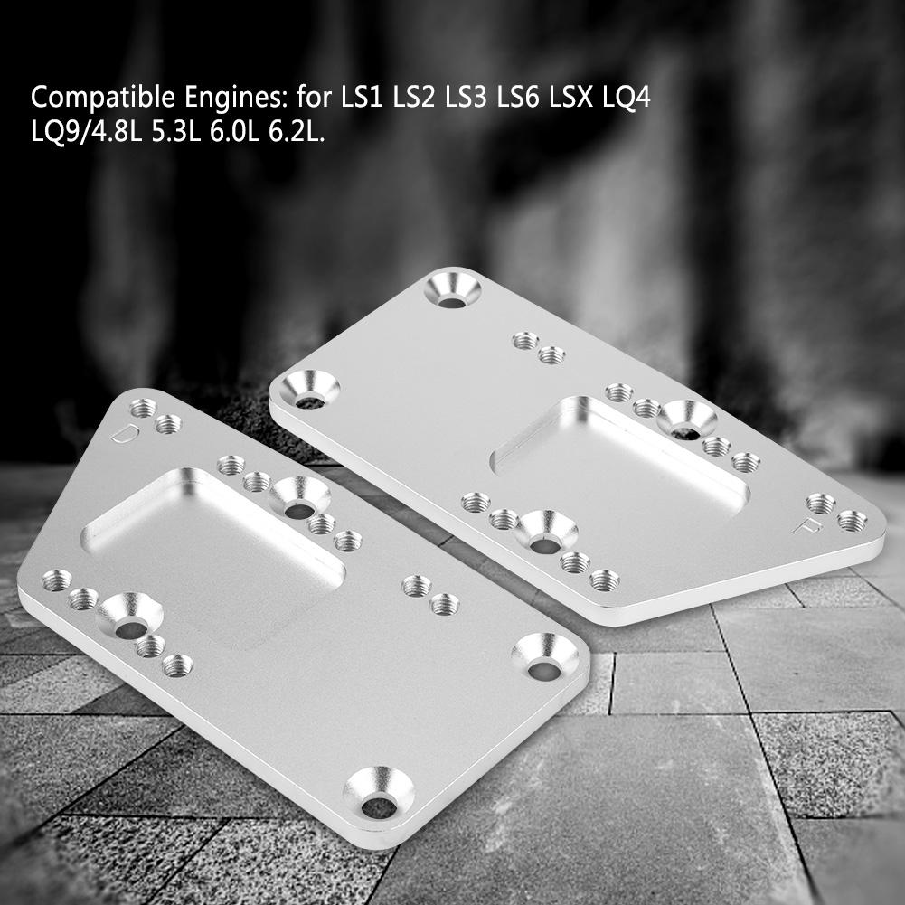 2 Pcs Engine Swap Bracket SBC LS Conversion Motor Mount Adjustable