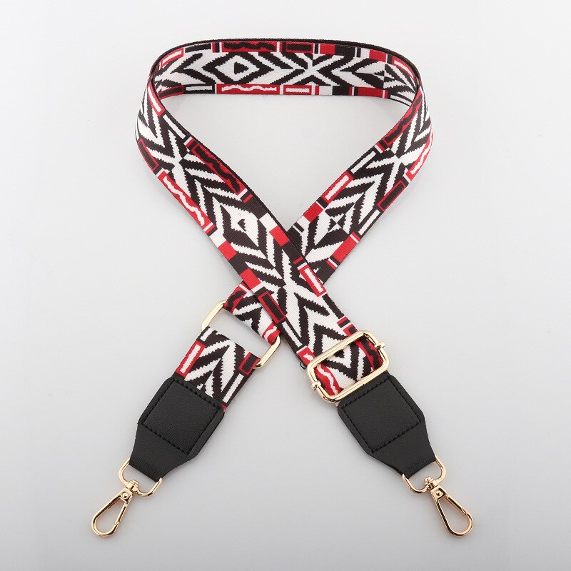 Nylon/Katoen Tas Riem Vrouw Gekleurde Bandjes Voor Crossbody Messenger Schoudertas Accessoires Verstelbare Geborduurde Riemen Riemen: 03