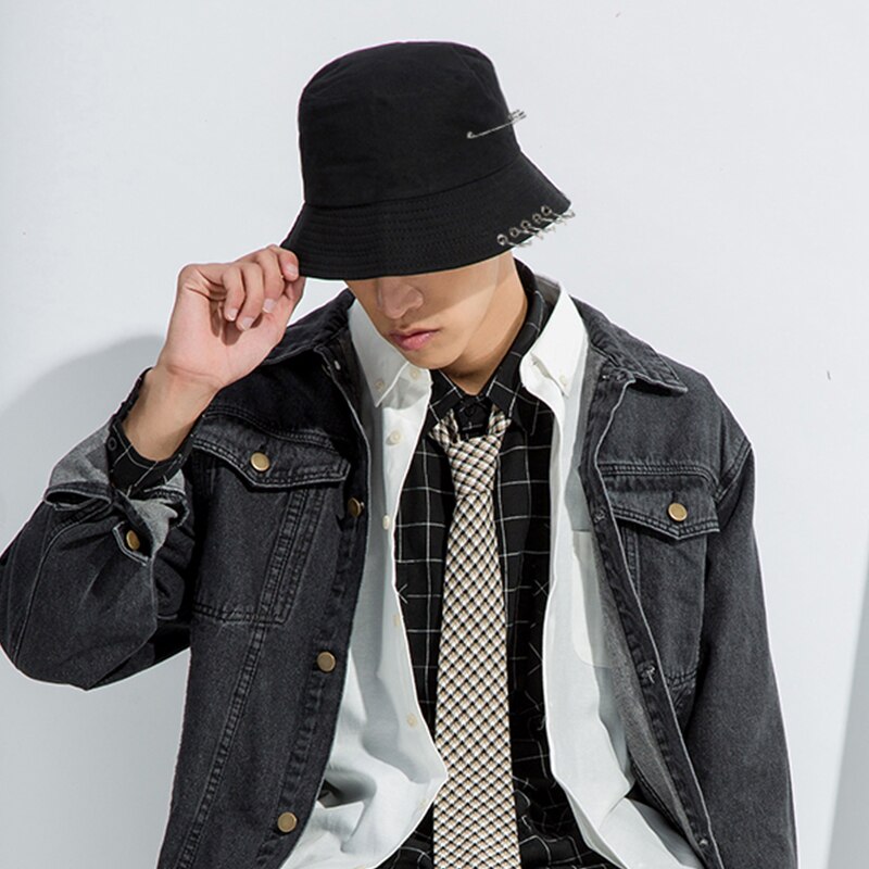 Sombrero de pescador de cinco anillos para hombre y mujer, gorra de pescador de Hip Hop, sombrero de sol de playa, Bob, Rap, Sombrero de Panamá informal para adultos