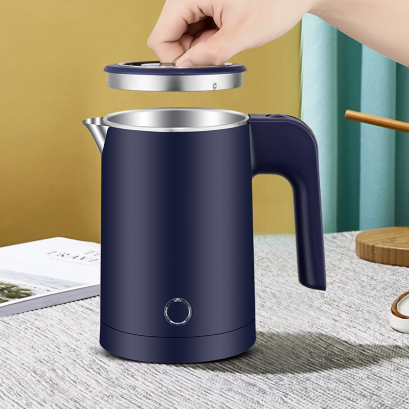 0.6L Mini Waterkoker 304 Roestvrij Staal Automatische Uitschakeling Kleine Studentenflat Low Power Elektrische Waterkoker Draagbare 600W